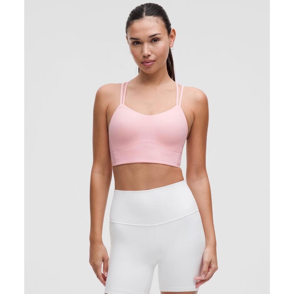 Lululemon Like a Cloud Bra Longline  B/C Cup Strawberry Milkshake Pink Size 4 - Picture 3 of 6